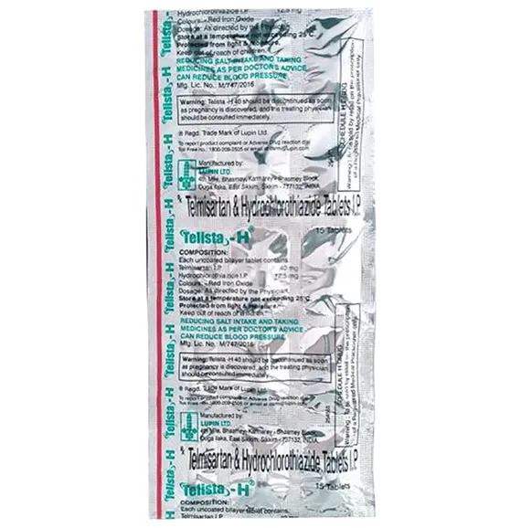 telista h 40mg tablet 15's